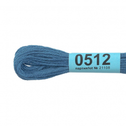 Нитки для вышивания Gamma мулине (0207-0819) 100% хлопок 24 x 8 м цв.0512 св.синий