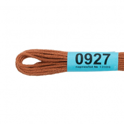 Нитки для вышивания Gamma мулине (0820-3070) 100% хлопок 24 x 8 м цв.0927 св.коричневый