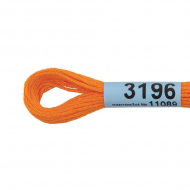 Нитки для вышивания Gamma мулине (3173-6115) 100% хлопок 24 x 8 м цв.3196 ярк.оранжевый