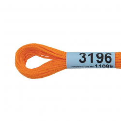 Нитки для вышивания Gamma мулине (3173-6115) 100% хлопок 24 x 8 м цв.3196 ярк.оранжевый
