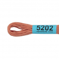 Нитки для вышивания Gamma мулине (3173-6115) 100% хлопок 24 x 8 м цв.5202 св.коричневый