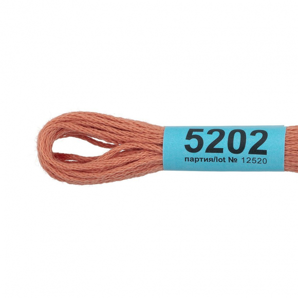 Нитки для вышивания Gamma мулине (3173-6115) 100% хлопок 24 x 8 м цв.5202 св.коричневый