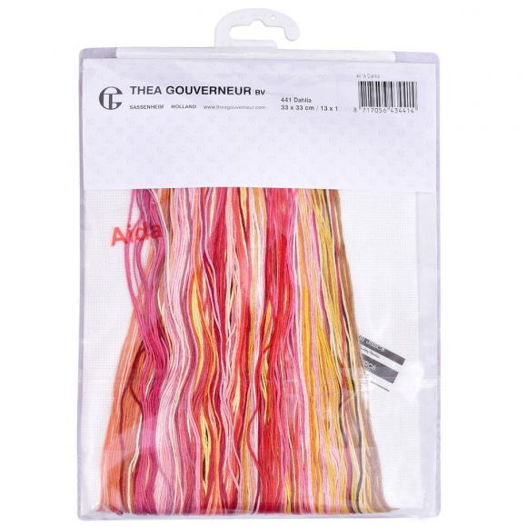 38953_Набор для вышивания "Георгин", канва аида 16 ct