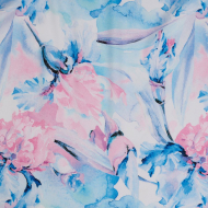 Ткань шелк Армани креп 90 г/м? 97% полиэстер, 3% лайкра шир.148 см арт.T.5815.4 цв.04 бл.голубой рул.25м