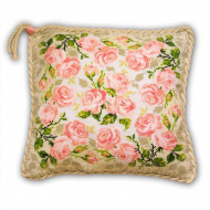 Набор для вышивания РИОЛИС арт.720 Подушка Розочки 40х40 см