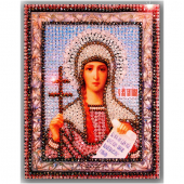 Набор для вышивания хрустальными бусинами ОБРАЗА В КАМЕНЬЯХ арт. 7706 Святая Татьяна 16,4х21,5 см