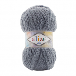 Пряжа для вязания Ализе Softy Mega (100% микрополиэстер) 5х100г/70м цв.119 серое небо