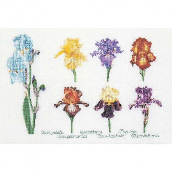 Набор для вышивания THEA GOUVERNEUR арт.3051 Группа цветов ириса 47х35,5 см