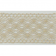111977_Мерсеризованное хлопковое кружево, 30 мм, цвет темно-бежевый