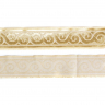 Лента отделочная жаккардовая арт.TBY.1904-3 шир.30мм цв.шелковое золото уп.7,3  м