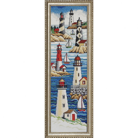 Набор для вышивания JANLYNN арт.013-0229 Маяки 15х53 см Набор для вышивания JANLYNN арт.013-0229 Маяки 15х53 см