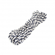 Шнур витой мебельный арт.SHDV292 5мм уп.10м белый/т.синий