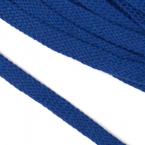 Шнур плоский х/б 12мм турецкое плетение цв.023 василёк уп.50 м