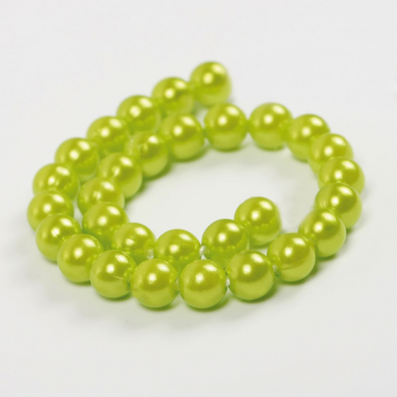 Бусины MAGIC 4 HOBBY круглые перламутр 6мм цв.017 салатовый уп.50г (483шт)