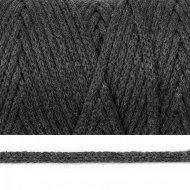 Шнур круглый х/б 04мм цв.2203 т.серый уп.100м