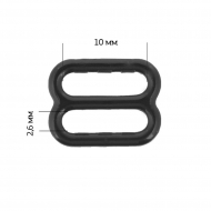 Пряжка регулятор для бюстгальтера пластик ARTA.F.SF-1-1 10мм цв.170 черный, уп.50шт Пряжка регулятор для бюстгальтера пластик ARTA.F.SF-1-1 10мм цв.170 черный, уп.50шт