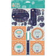 91536_Набор бумаги с высечкой "Птицы одного полёта" Owl Folk