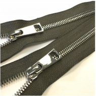 Молния металл №5СТ никель два замка 100см цв.D034 серый