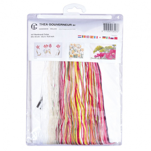 Набор для вышивания "Рембрандт, Тюльпаны", канва лён 32 ct Набор для вышивания "Рембрандт, Тюльпаны", канва лён 32 ct