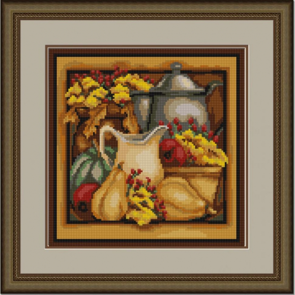 Рисунок на ткани (Бисер) КОНЁК арт. 9687 Кухня 4 25х25 см