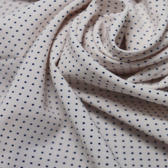 Ткань Софт Ниагара в горошек 80 г/м? 94% полиэстер, 6% спандекс шир.145 см арт.Р.11538.03 цв.03 розовая пудра уп.25м