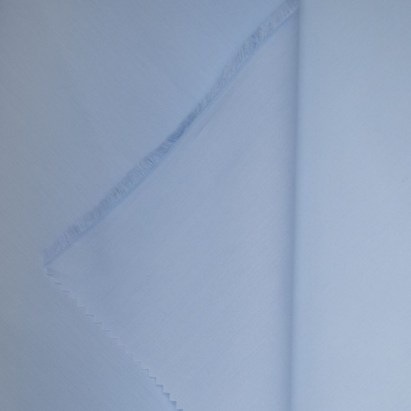 Ткань рубашечная 120 г кв.м 65% полиэстер, 35% хлопок шир.150 см арт.Р.30605.03 цв.03 голубой уп.25м