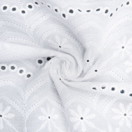 Ткань шитье 145 г кв.м 100% хлопок шир.130 см арт.Р.30649.01 цв.01 белый уп.25м