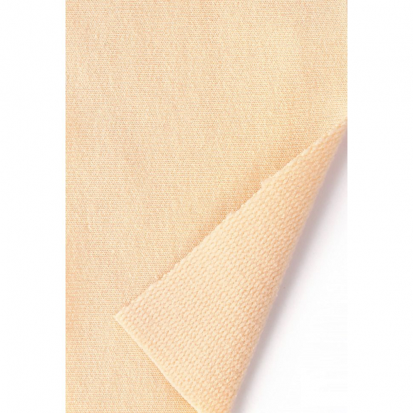 Ткань трикотаж Футер 2х нитка петля 70%пэ 25%вис 5%спан 220г 160см S805 айвори рул.35м