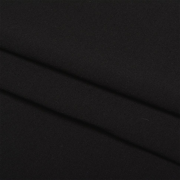 Ткань трикотаж Кулирка хлопок 145г опененд 100+100см черный уп.6м