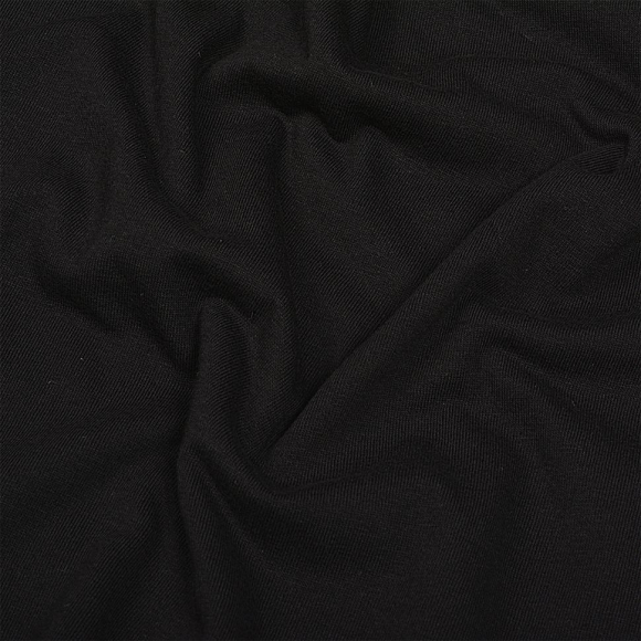 Ткань трикотаж Кулирка хлопок 145г опененд 100+100см черный уп.6м
