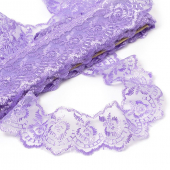 Кружево капрон KRUZHEVO арт.TBS.30010 шир.45мм цв.021 (193) сиреневый уп.9,14м