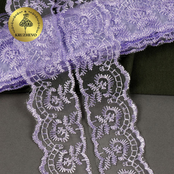Кружево капрон KRUZHEVO арт.TBS.30010 шир.45мм цв.021 (193) сиреневый уп.9,14м
