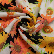 Ткань Штапель 105 г кв.м 100% вискоза шир.145 см арт.Р.31264.03 цв.03 черный уп.30м Ткань Штапель 105 г кв.м 100% вискоза шир.145 см арт.Р.31264.03 цв.03 черный уп.30м