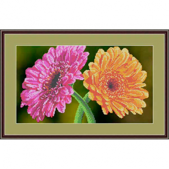 Набор для вышивания бисером GALLA COLLECTION арт.Л 324 Герберы 35х20 см