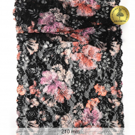 Кружево-стрейч KRUZHEVO арт.TBY.OG51 шир.210мм цв.мульти уп.10м