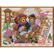 Набор для вышивания мулине НОВА СЛОБОДА арт.СР1185 Мишкин дом 40х30 см