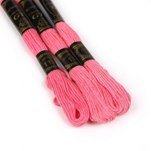 Нитки мулине IDEAL арт.МШ (100% хлопок) 24х8м цв.115 розовый