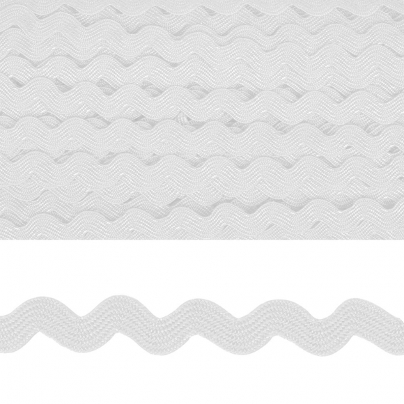 Тесьма декоративная Вьюнчик арт.TBY.64312 шир.5мм цв.F101 белый уп.32,92м