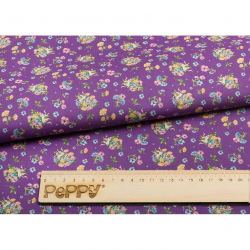 Ткани для пэчворка в рулонах НЕЖНАЯ ИСТОРИЯ 112 см 100% хлопок (в метрах) НИ-12 фиолетовый