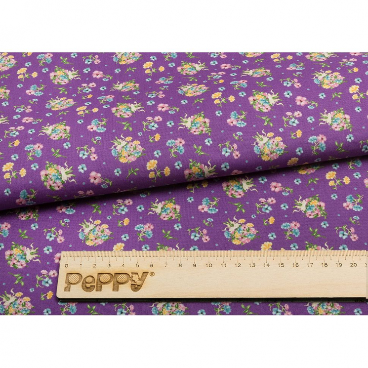 Ткани для пэчворка в рулонах НЕЖНАЯ ИСТОРИЯ 112 см 100% хлопок (в метрах) НИ-12 фиолетовый