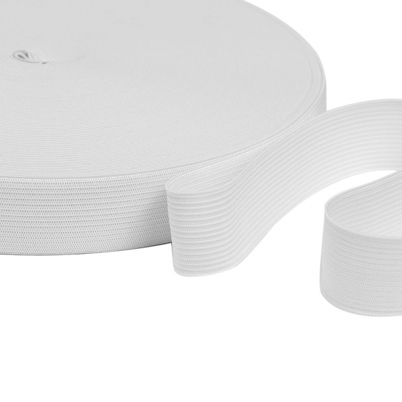 Резинка вязаная 3,9г арт.ТВ-025мм цв.белый уп.40м