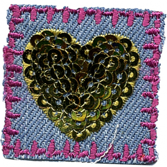 Термоаппликация HKM "Сердечко из пайеток"