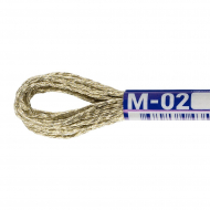 Нитки для вышивания Gamma мулине NM металлик 100% полиэстер 12 x 8 м цв.М-02 св.золотой