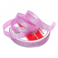 Лента IDEAL с люрексом арт.ТВ-ЛЮР шир.12мм цв.037 св.розовый уп.22,85 м