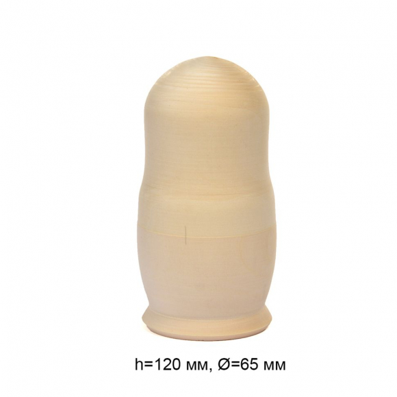 Матрешка деревянная липа разборная h120мм, d65мм Magic 4 Hobby уп.2шт