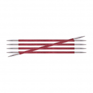 29037 Knit Pro Спицы чулочные для вязания Royale 4мм /20см, ламинированная береза, розовая фуксия, 5шт