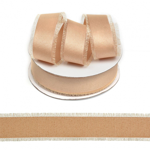 Тесьма TBY декоративная Елочка перламутр шир.20мм цв.06 бежевый уп.22,9м