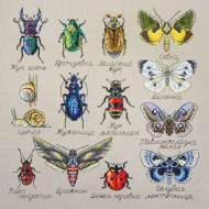 Набор для вышивания МАРЬЯ ИСКУСНИЦА арт.03.015.16 Насекомые 30х30 см