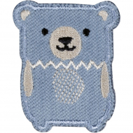 Термоаппликация "Медведь синий"