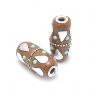 Бусины Этника TESORO арт. TS.A2047 цв.4 коричневый 27х13 мм in ?4мм